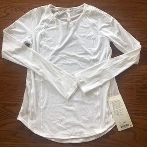 Lululemon White Sculpt Long Sleeve